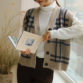Button-up Plaid Vest