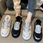 Fluffy Lace-up Shoes