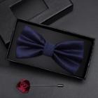 Set: Bow Tie + Rose Brooch As Shown In Figure - One Size