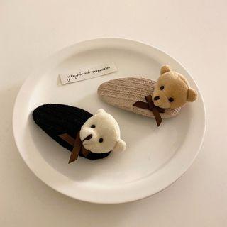 Bear Fabric Hair Clip