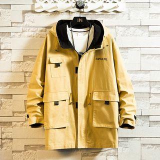 Letter Printed Cargo Jacket