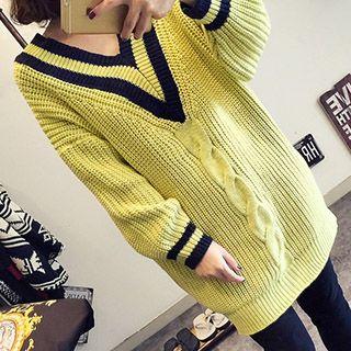 Chunky V-neck Sweater