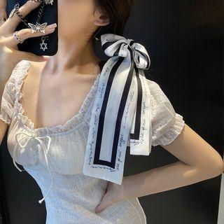 Lettering Trim Hair Band /neck Scarf