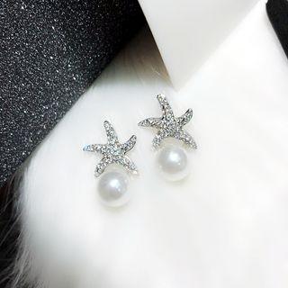 Rhinestone Starfish Earring