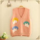 Cat Printed Knitted Vest