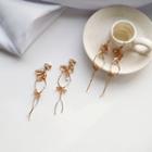 Faux Pearl Hook Drop Earring / Clip-on Earring