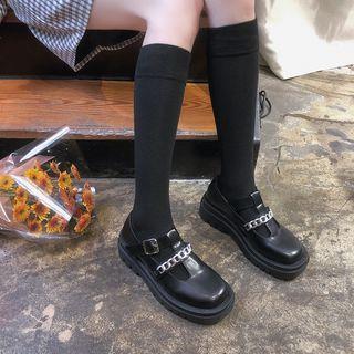Chain T-bar Platform Shoes