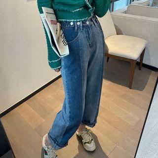 Mid-rise Wide Leg Jeans