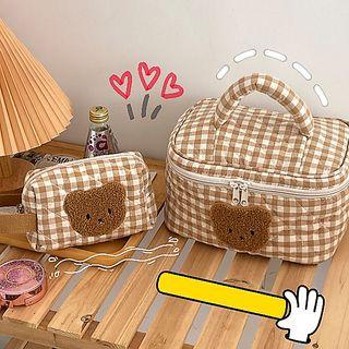 Bear Embroidered Makeup Pouch (various Designs)