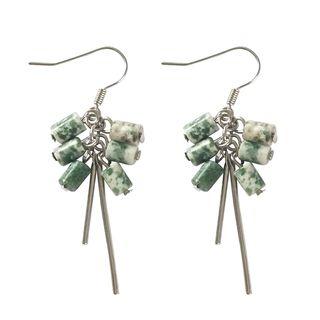Stone Fringed Hook Earring