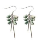 Stone Fringed Hook Earring