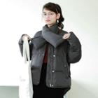 Shawl Collar Zip Padded Jacket