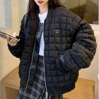 Long-sleeve Padded Bomber Jacket