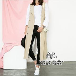 Set: Double-breasted Trench Jacket + Trench Long Vest
