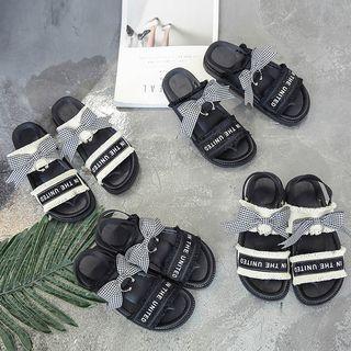 Letter Bow Sandals