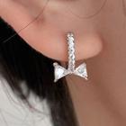 Bow Earring 1 Pc - Bow Earring - Silver - One Size
