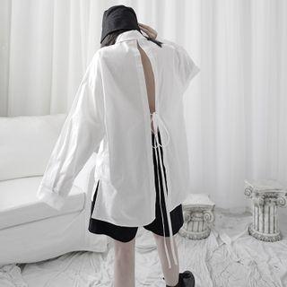 Tie-back Oversized Shirt