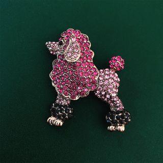 Dog Rhinestone Brooch