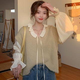 Sweater Vest / Plain Blouse