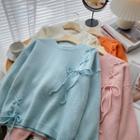 Long-sleeve Lace-up Sweater