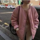 Loose-fit Fleece-lined Jacket Pink - One Size