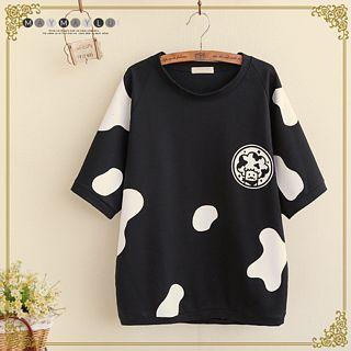 Cow Print Short-sleeve T-shirt