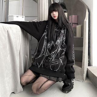 Manga Print Sweatshirt