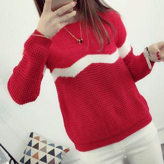 Contrast Stripe Sweater