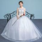 Sequined Sleeveless Wedding Ball Gown