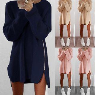 Zip Side Long-sleeve Tunic