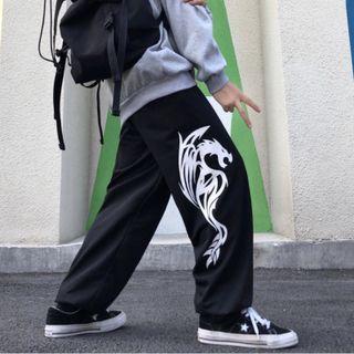 Cartoon Print Straight Cut Sweatpants