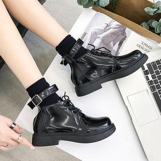 Ankle Strap Lace-up Boots