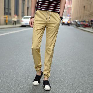 Drawstring Waist Slim-fit Pants