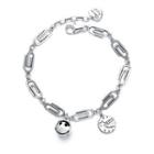 Smiley Sterling Silver Bracelet 086s - Silver - One Size