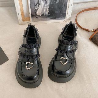 Lace Detail Platform Shoes