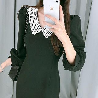 Lace-detail A-line Minidress Black - One Size