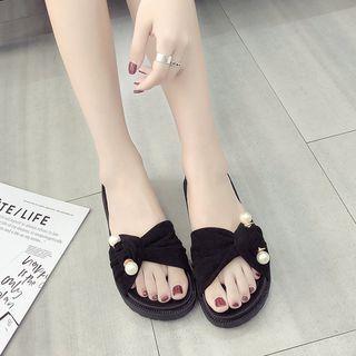 Platform Knot Slide Sandals