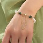 Gemstone Faux Pearl Bracelet / Gift Box / Set