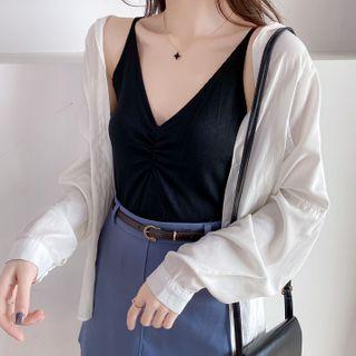 Knit V-neck Spaghetti Strap Top
