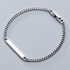 925 Sterling Silver Bar Bracelet S925 Silver - Bracelet - Silver - One Size