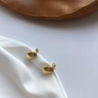925 Sterling Silver Shell Dangle Earring 1 Pair - E230 - Earring - Gold - One Size