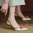 Floral Stiletto-heel Sandals