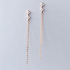925 Sterling Silver Flower Fringed Earring