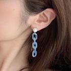 Acrylic Chain Drop Earring 1 Pair - Blue - One Size