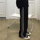 Contrast Striped Wide Leg Pants