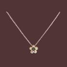 Flower Pendant Alloy Necklace 1 Pc - Silver - One Size