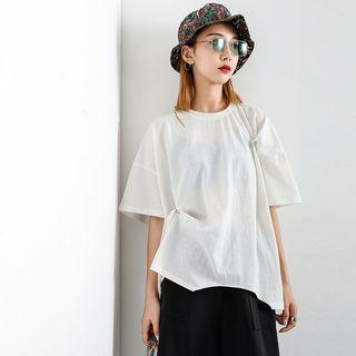 Convertible Loose-fit Cutout T-shirt