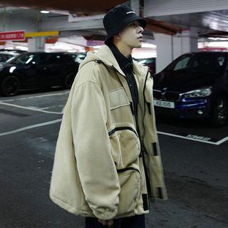 Multi-pocket Hooded Fleece Jacket