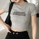 Short-sleeve Lettering T-shirt / Jeans