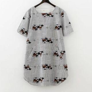 Cow Print Short-sleeve Dress